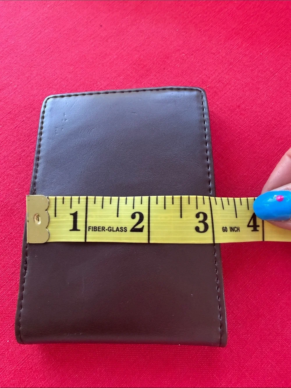Brown Leather Card Wallet with Money Clip